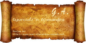 Gyurcsán Alexandra névjegykártya
