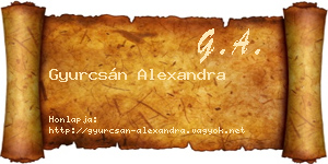 Gyurcsán Alexandra névjegykártya