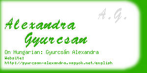 alexandra gyurcsan business card